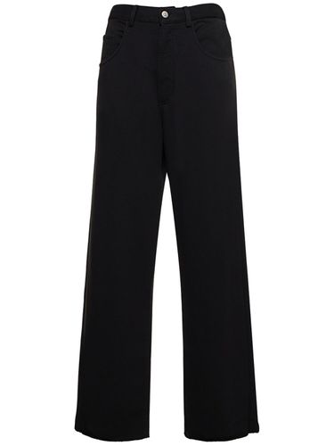 Unbrushed Cotton Blend Wide Pants - MM6 MAISON MARGIELA - Modalova