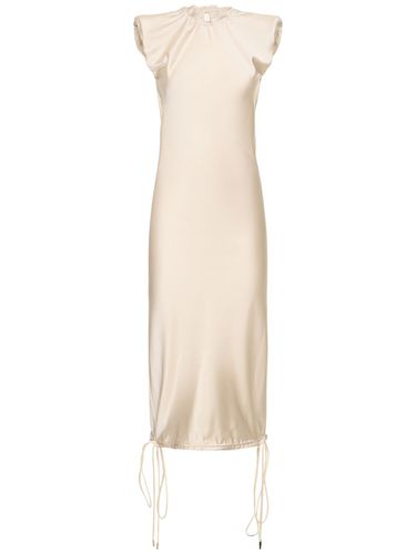 Fluid Satin Sleeveless Midi Dress - THE ATTICO - Modalova