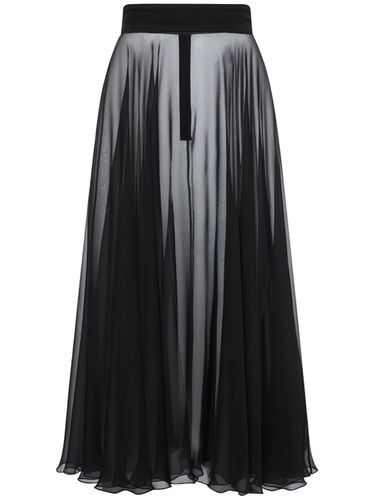 Pleated Silk Midi Skirt - DOLCE & GABBANA - Modalova