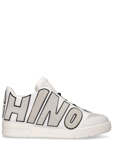 Ledersneakers Mit Logo - MOSCHINO - Modalova