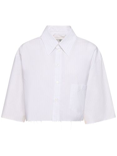 Striped Cotton Poplin Shirt - MM6 MAISON MARGIELA - Modalova