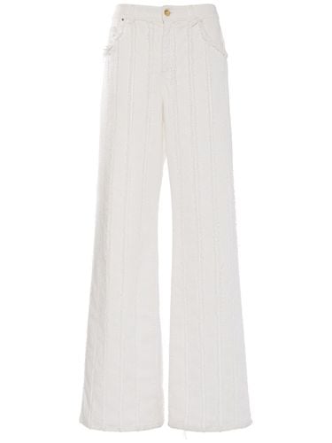 Cotton Denim Wide Jeans - BLUMARINE - Modalova