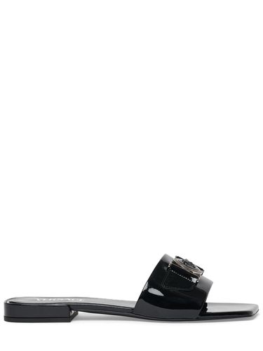 Mm Patent Leather Mules - VERSACE - Modalova