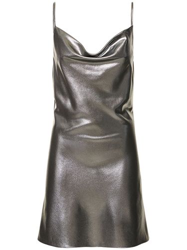 Metallic Draped Mini Slip Dress - ROTATE - Modalova