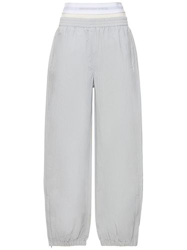 Nylon Sweatpants W/ Elastic Trim - ALEXANDER WANG - Modalova