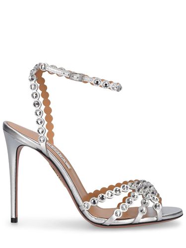 Mm Tequila Metallic Leather Sandals - AQUAZZURA - Modalova