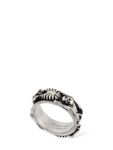 Dancing Metal Skeleton Ring - ALEXANDER MCQUEEN - Modalova