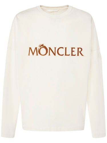 Cny Long Sleeve Cotton T-shirt - MONCLER - Modalova