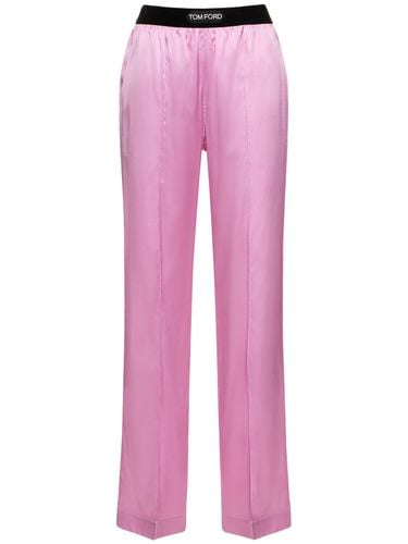 Pantalones De Pijama De Satén De Seda - TOM FORD - Modalova