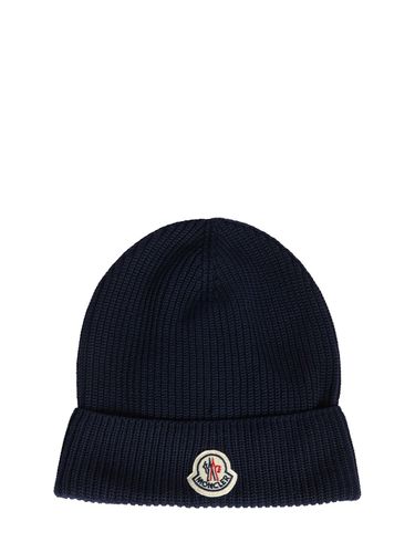 Gorro Beanie De Algodón Con Logo - MONCLER - Modalova