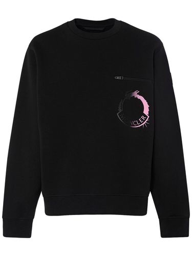 Cny Cotton Blend Crewneck Sweatshirt - MONCLER - Modalova