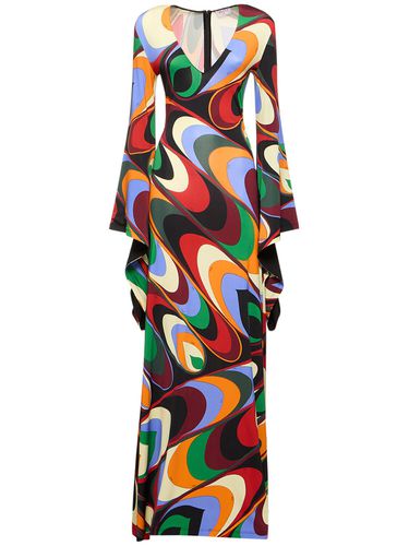 Satin Jersey Long Sleeve Long Dress - PUCCI - Modalova