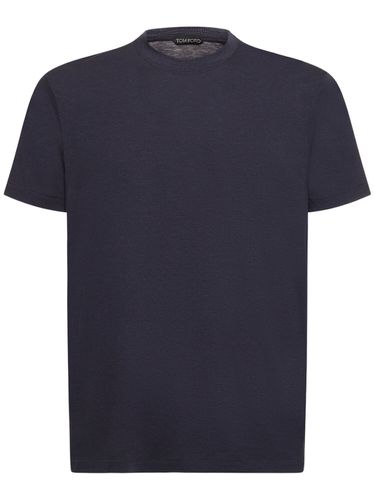 Cotton Blend Crewneck T-shirt - TOM FORD - Modalova