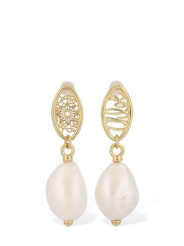 Darcey Lace Pearl Drop Earrings - CHLOÉ - Modalova