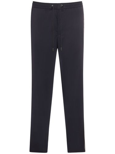 Pantalones De Gabardina De Lana - MONCLER - Modalova