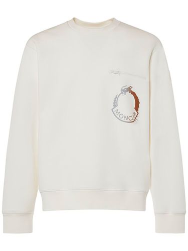 Cny Cotton Blend Crewneck Sweatshirt - MONCLER - Modalova