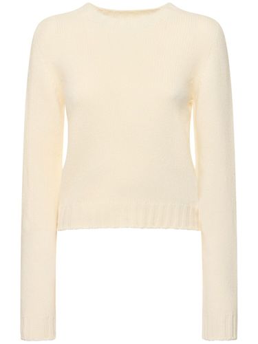 Curved Logo Wool Blend Sweater - PALM ANGELS - Modalova