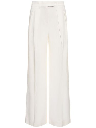 Pleated Fluid Twill Wide Pants - BRUNELLO CUCINELLI - Modalova