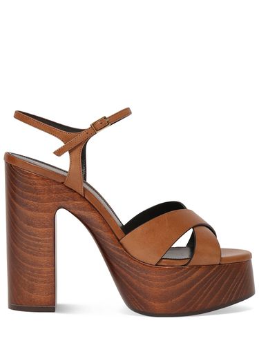 Mm Bianca Leather Platform Sandals - SAINT LAURENT - Modalova