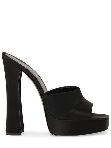 Mm Boogie Crepe Satin Mule Sandals - SAINT LAURENT - Modalova