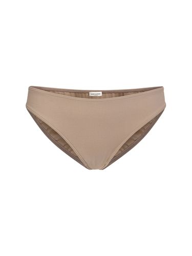 Nylon Blend Low Waist Bikini Bottom - SAINT LAURENT - Modalova