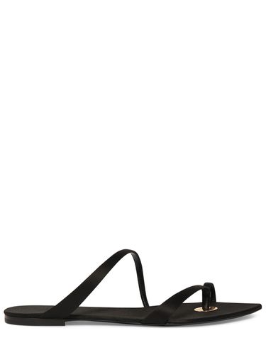 Mm Tanger Crepe Satin Flat Sandals - SAINT LAURENT - Modalova