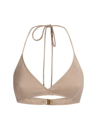 S Nylon Blend Bikini Top - SAINT LAURENT - Modalova