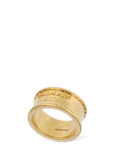 Signature Tubular Brass Ring - BALMAIN - Modalova