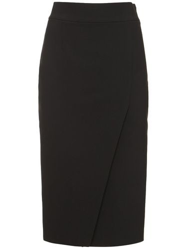 Stretch Crepe Midi Skirt - MOSCHINO - Modalova