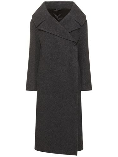 Wool Blend Felt Wrap Coat - TOTEME - Modalova