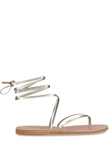 Sandali Bassi Celia In Pelle Metallizzata 5mm - ANCIENT GREEK SANDALS - Modalova