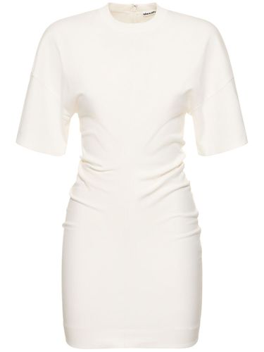 Drop Shoulder Cotton Blend Mini Dress - ALEXANDER WANG - Modalova