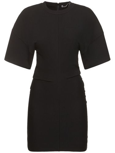 Drop Shoulder Cotton Blend Mini Dress - ALEXANDER WANG - Modalova