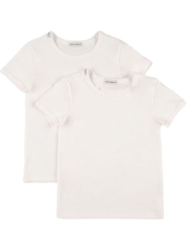 Er-pack T-shirts Aus Baumwolljersey - DOLCE & GABBANA - Modalova