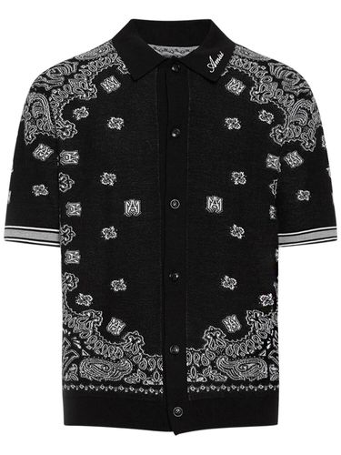 Bandana Printed Cotton Polo Shirt - AMIRI - Modalova