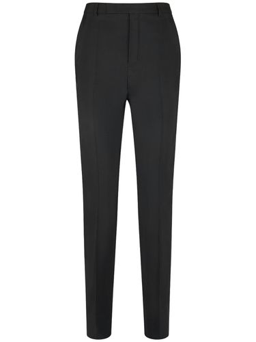 High Waist Wool Blend Pants - SAINT LAURENT - Modalova