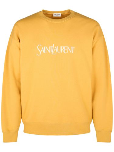 Vintage Embroidered Cotton Sweatshirt - SAINT LAURENT - Modalova