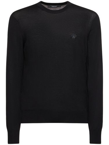 Medusa Wool & Silk Knit Sweater - VERSACE - Modalova