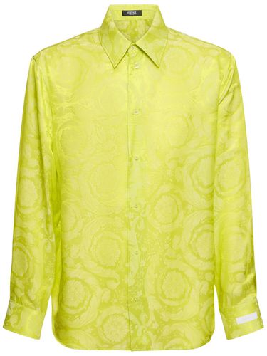 Barocco Viscose & Silk Shirt - VERSACE - Modalova