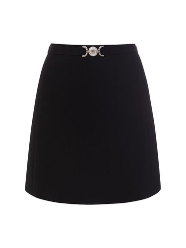 Grain De Poudre Wool Mini Skirt - VERSACE - Modalova