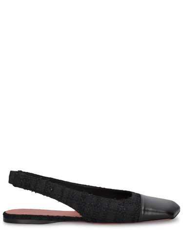 Mm Ane Tweed Slingback Flats - AMINA MUADDI - Modalova