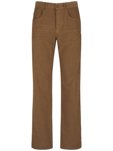 Maxi Cotton Soft Corduroy Long Pants - SAINT LAURENT - Modalova