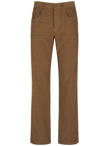 Pantaloni In Millerighe Di Cotone - SAINT LAURENT - Modalova