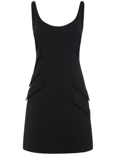 Double Wool Blend Dress - VERSACE - Modalova