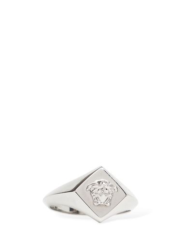 Metal Logo Ring - VERSACE - Modalova