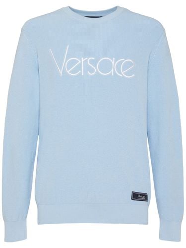 Logo Crewneck Sweater - VERSACE - Modalova