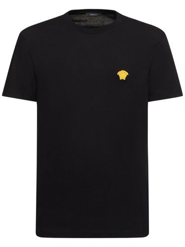 Medusa Cotton Jersey T-shirt - VERSACE - Modalova