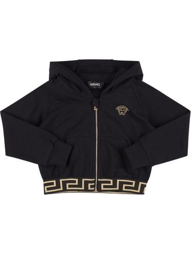 Sudadera De Algodón Con Capucha - VERSACE - Modalova