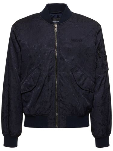 Barocco Jacquard Tech Bomber Jacket - VERSACE - Modalova