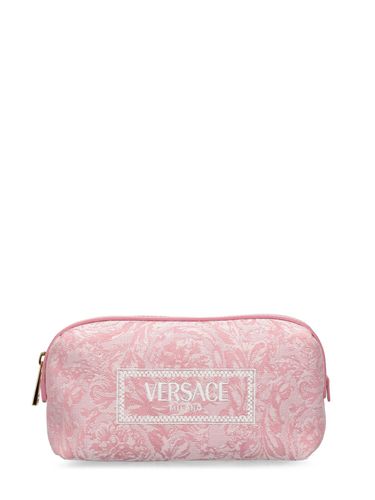 Logo Jacquard Makeup Bag - VERSACE - Modalova